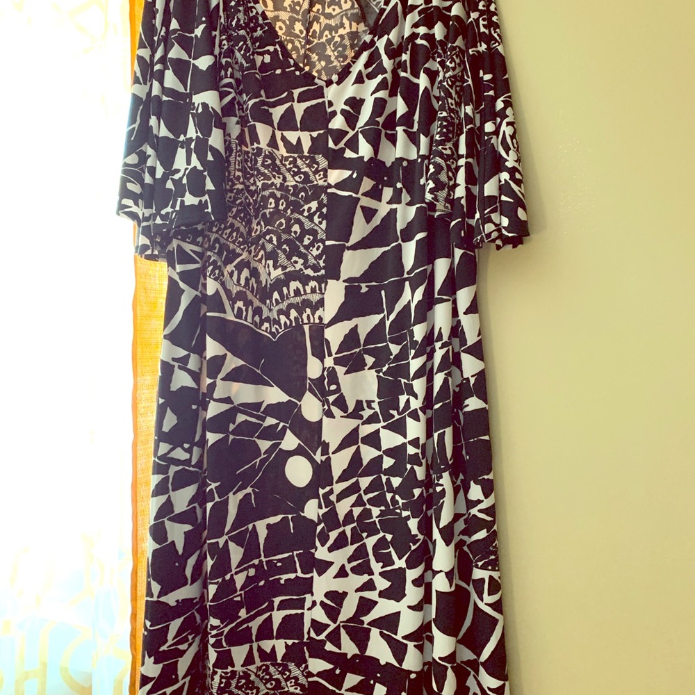 Black and white print dress - Picture 1 of 2
